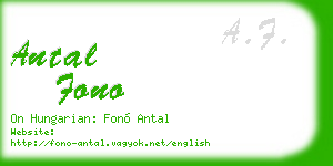 antal fono business card